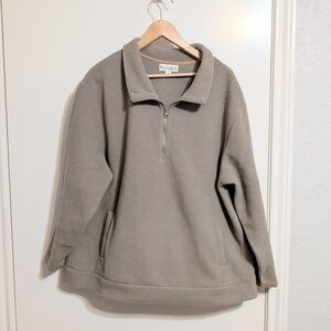Koolaburra by UGG Cozy Sherpa Quarter-Zip Pullover - Size 1X